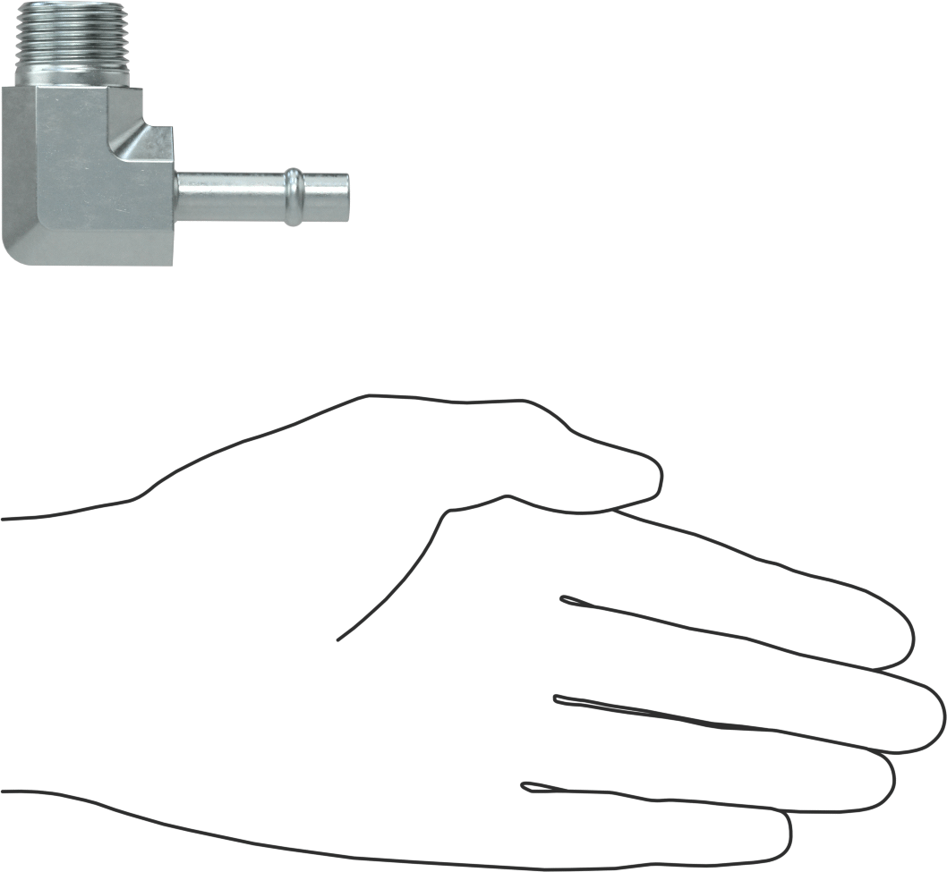 Soğutma Suyu için Çinko Kaplı Çelik Boncuklu Hortum Bağlantı Parçası, 3/8" Hortum İç Çapı için 90 Derece Dirsek Adaptörü, 1/2 NPT Erkek