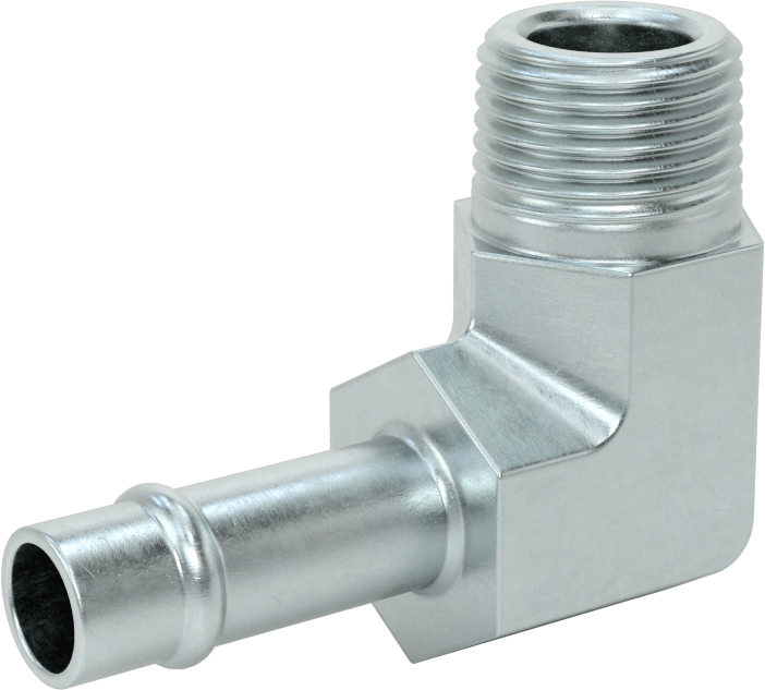 Soğutma Suyu için Çinko Kaplı Çelik Boncuklu Hortum Bağlantı Parçası, 1/2" Hortum İç Çapı için 90 Derece Dirsek Adaptörü, 1/2 NPT Erkek