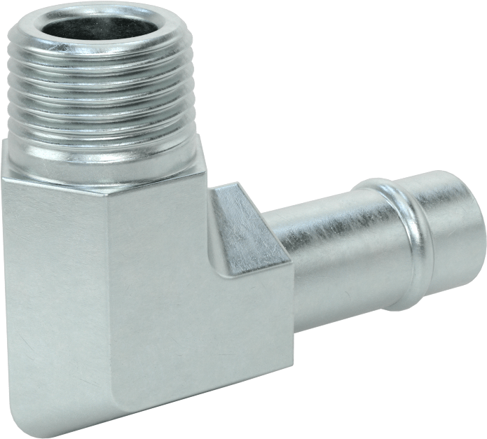 Soğutma Suyu için Çinko Kaplı Çelik Boncuklu Hortum Bağlantı Parçası, 5/8" İç Çaplı Hortum için 90 Derece Dirsek Adaptörü, 1/2 NPT Erkek