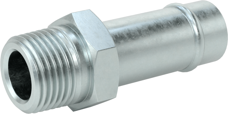 Soğutma Suyu için Çinko Kaplı Çelik Boncuklu Hortum Bağlantı Parçası, 3/4" Hortum İç Çapı için Düz Adaptör, 1/2 NPT Erkek