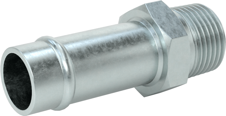Soğutma Suyu için Çinko Kaplı Çelik Boncuklu Hortum Bağlantı Parçası, 3/4" Hortum İç Çapı için Düz Adaptör, 1/2 NPT Erkek