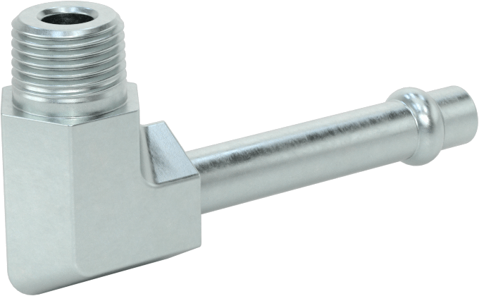 Soğutma Suyu için Çinko Kaplı Çelik Boncuklu Hortum Bağlantı Parçası, 1/4" Hortum İç Çapı için 90 Derece Dirsek Adaptörü, 1/8 NPT Erkek