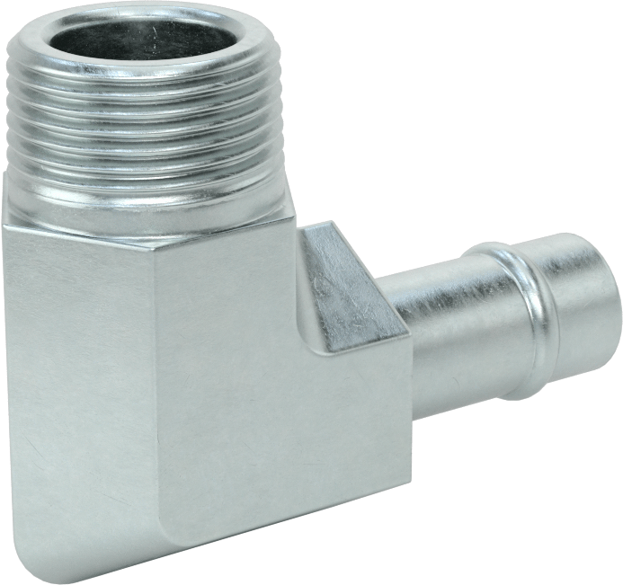Soğutma Suyu için Çinko Kaplı Çelik Boncuklu Hortum Bağlantı Parçası, 5/8" İç Çaplı Hortum için 90 Derece Dirsek Adaptörü, 3/4 NPT Erkek