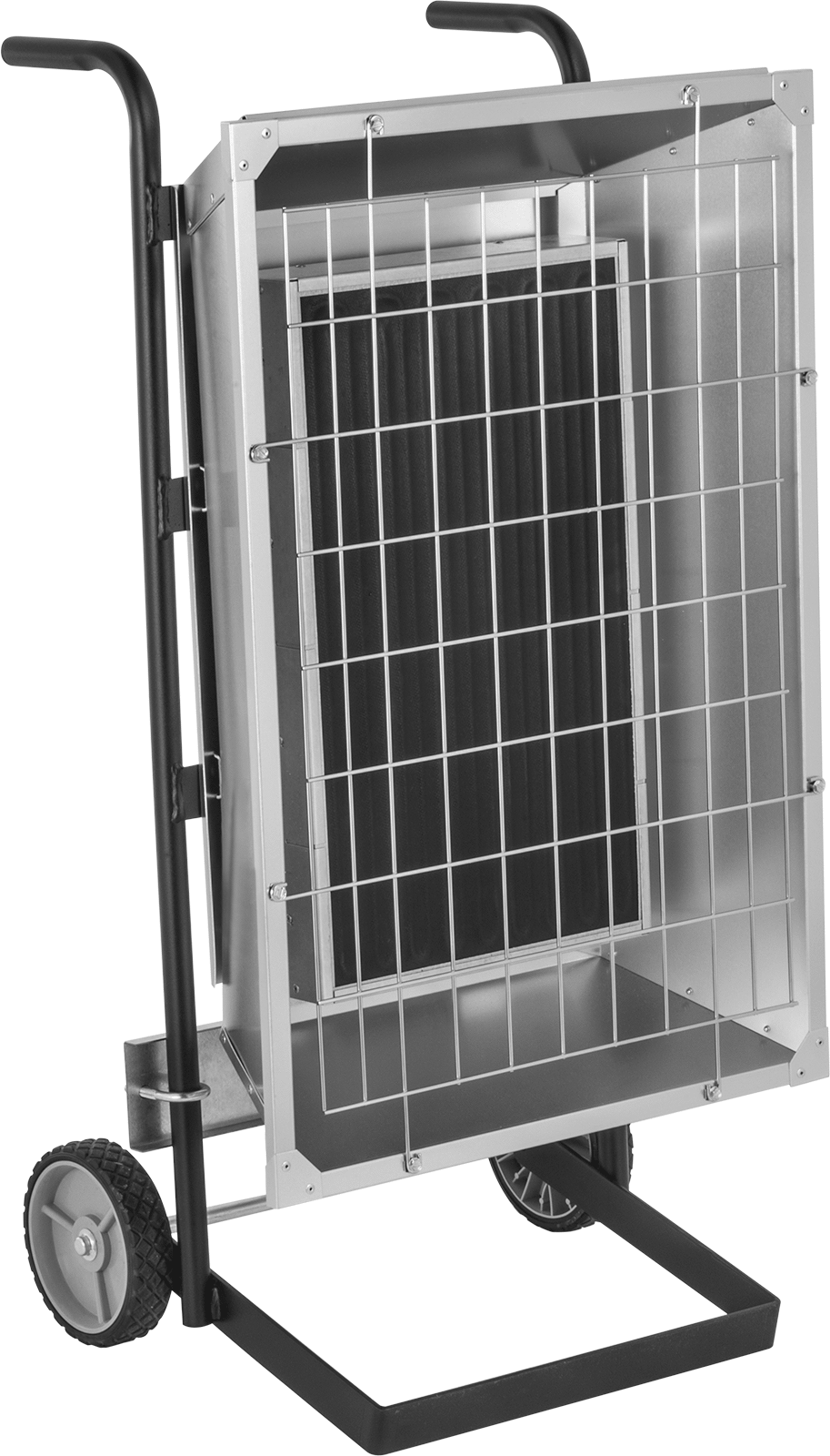 Doğrudan Elektrikli Isıtıcı, Uzun Menzil, Mobil, 240V AC, 14900 Btu/hr.