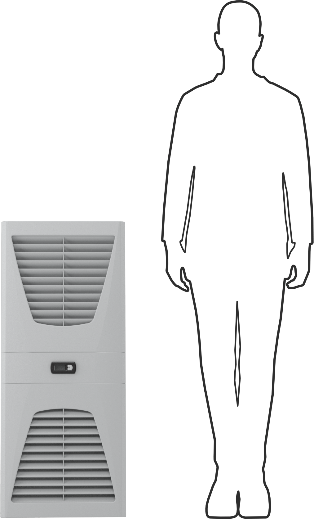 Muhafaza Soğutma Kliması, Duvar Montajı, 230V AC, 5100 Btu/saat Soğutma Kapasitesi