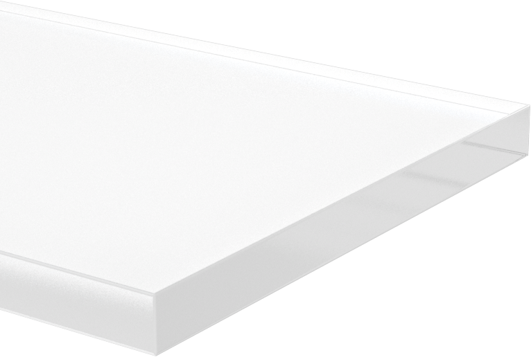 Şeffaf Darbeye Dayanıklı Polikarbonat Çubuk, 2-1/2“ Genişlik x 0,220” Kalınlık