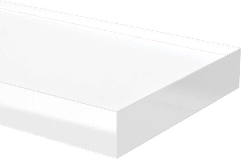 Şeffaf Darbeye Dayanıklı Polikarbonat Çubuk, 2-1/2“ Genişlik x 0,500” Kalınlık