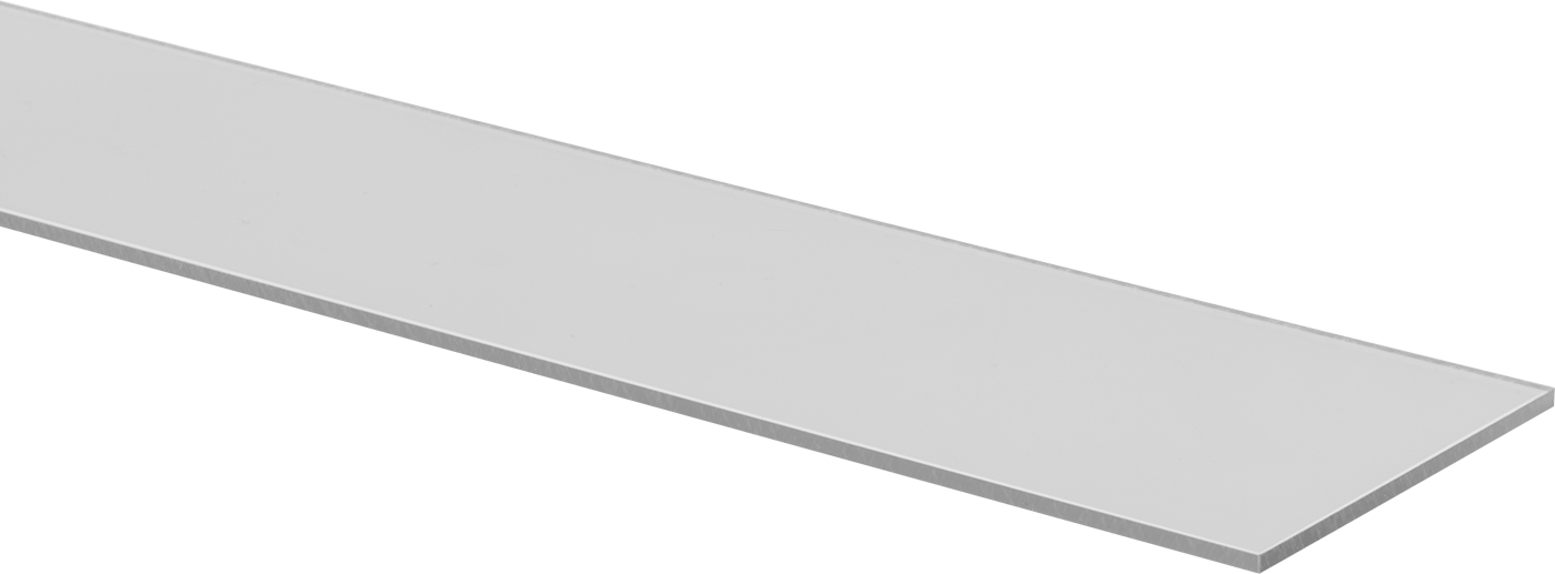 Şeffaf Darbeye Dayanıklı Polikarbonat Çubuk, 1-1/2“ Genişlik x 0,080” Kalınlık
