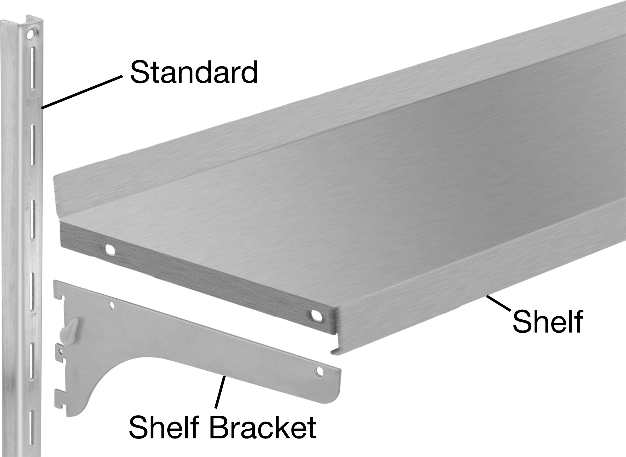 Galvanizli Çelik Raf, 12“ Derinlik x 32” Genişlik