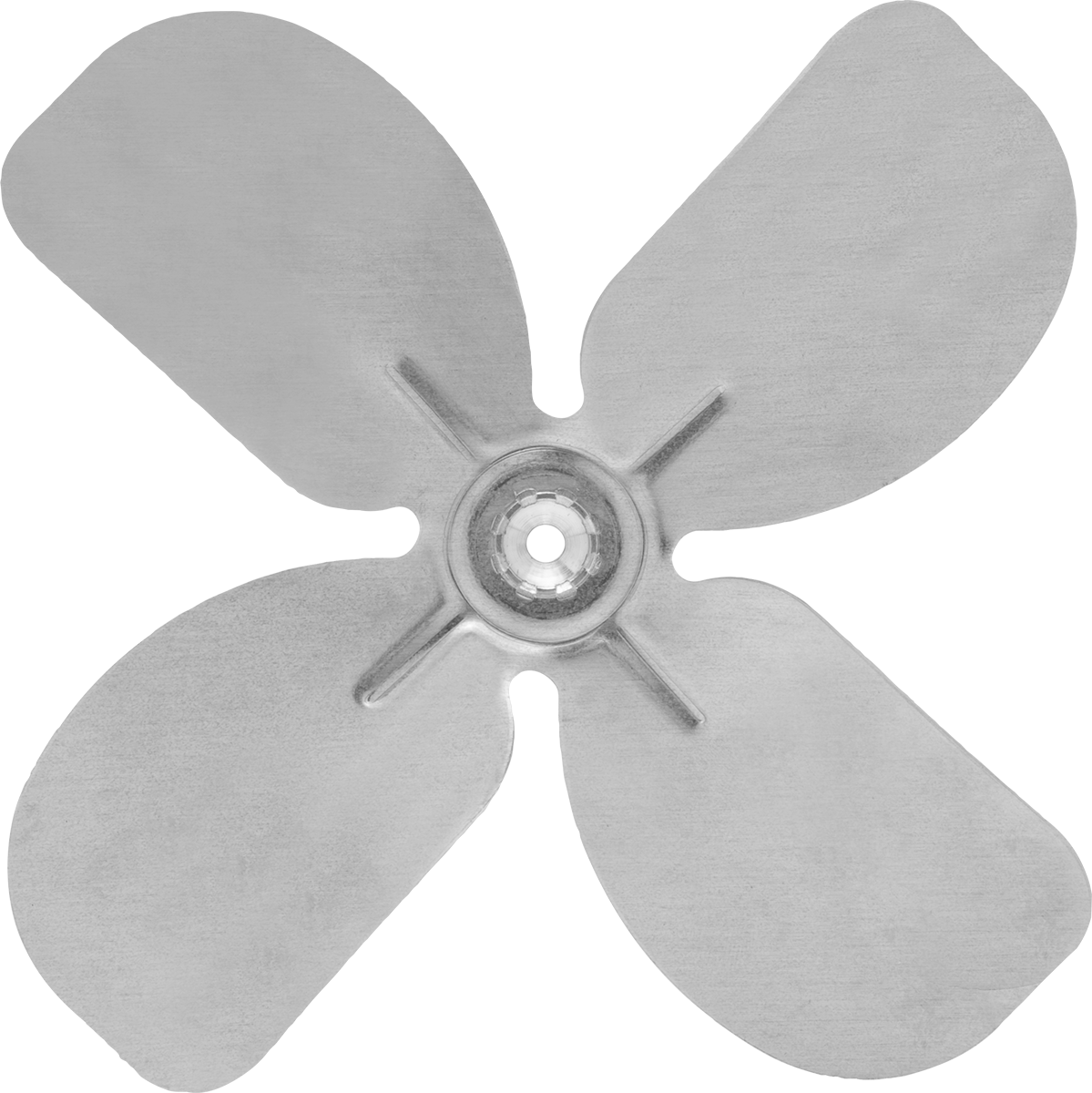 Alüminyum Fan Kanadı, 3/16" Çaplı Yuvarlak Mil için, 6" Çap, 4 Bıçak