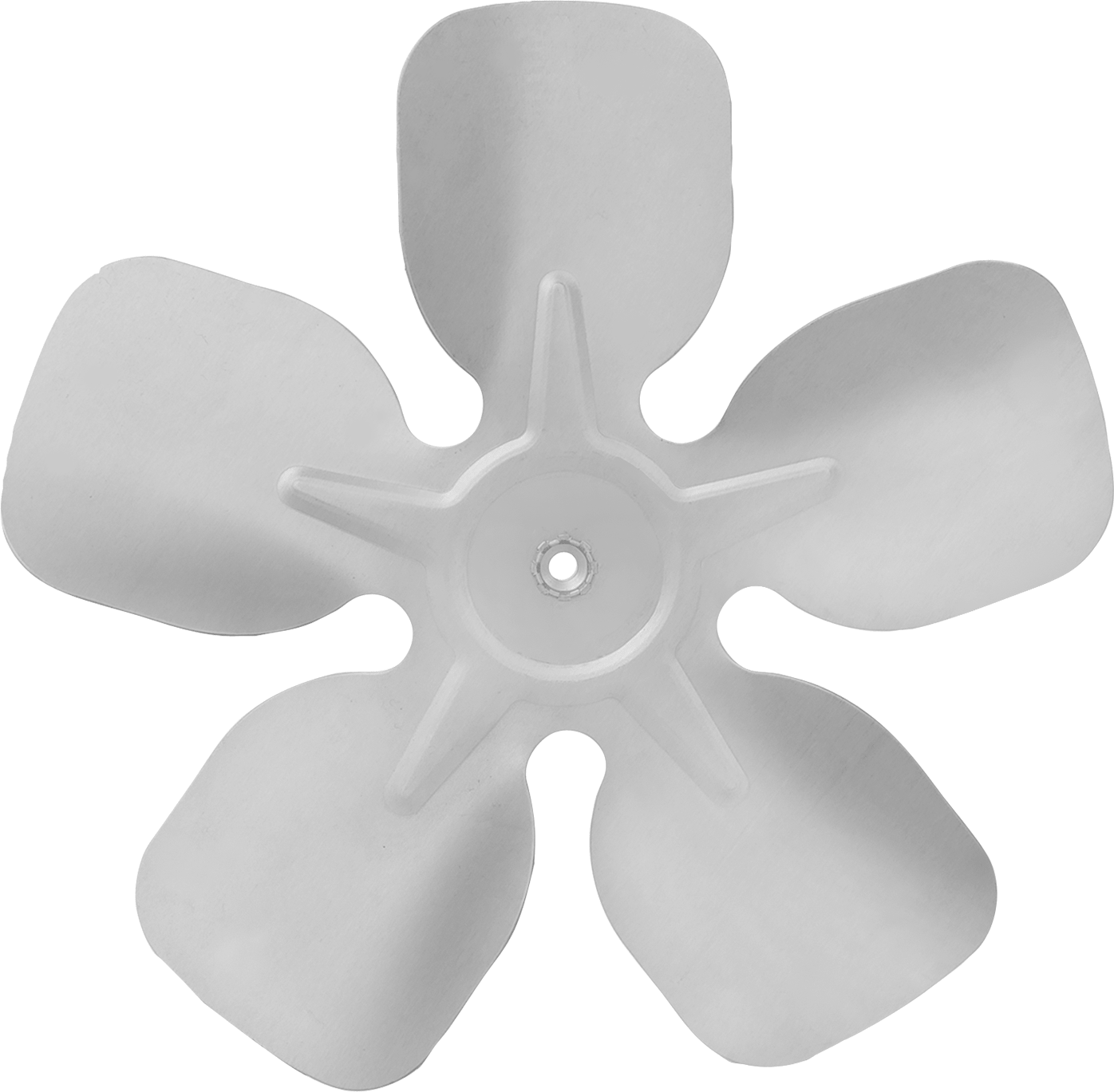 Alüminyum Fan Kanadı, 5/16" Çaplı Yuvarlak Mil için, 12" Çap, 5 adet Bıçak