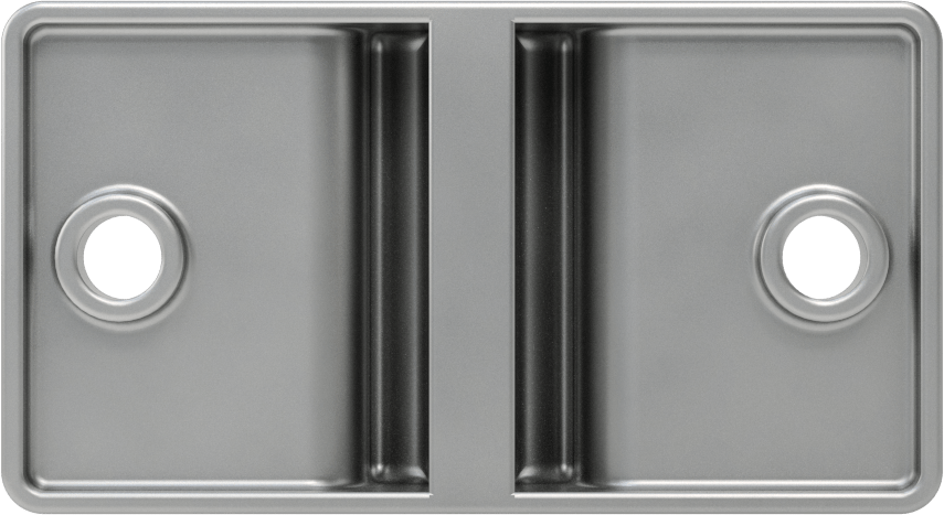 Panel Asma Braketi, 1/2" Maksimum Kalınlık için, 304 Paslanmaz Çelik, 2-3/4" x 1-1/2"