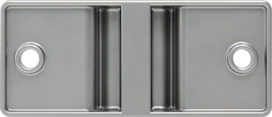 Panel Asma Braketi, 7/8" maksimum kalınlık için, 304 Paslanmaz Çelik, 3-1/2" x 1-1/2"