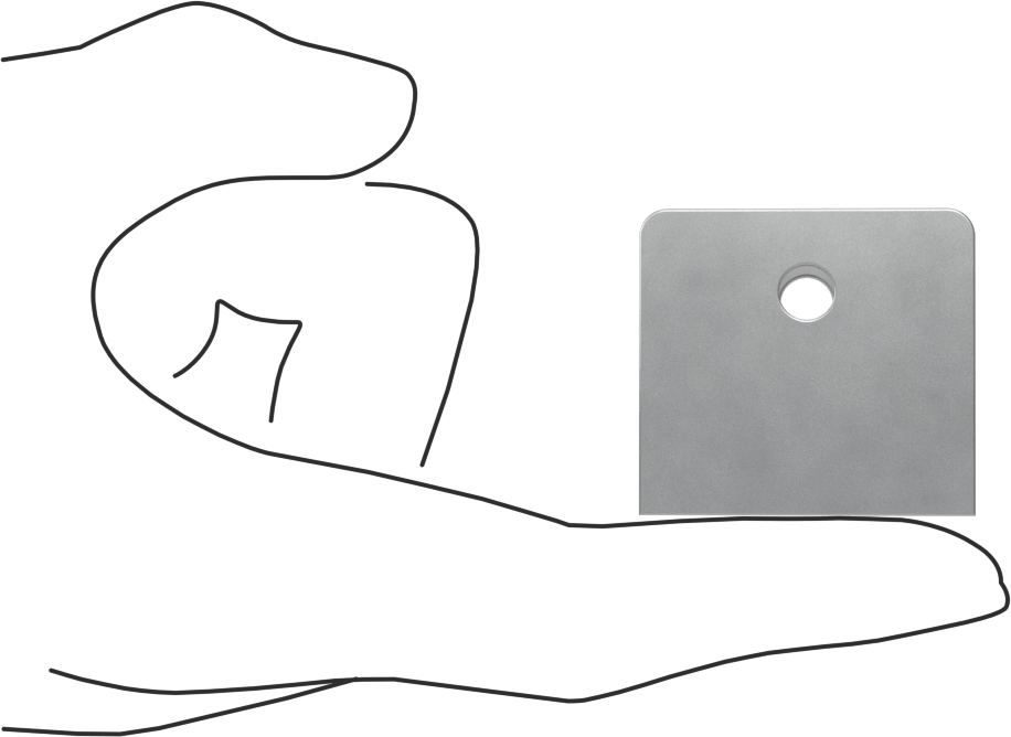 Panel Asma Braketi, 7/8" maksimum kalınlık için, 304 Paslanmaz Çelik, 1-1/8" x 1-1/2"