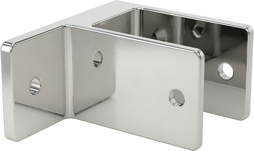Panel Asma Braketi, 1-1/4" Maksimum Kalınlık için, Krom Kaplı Çinko, 2-3/4" x 1-1/2"