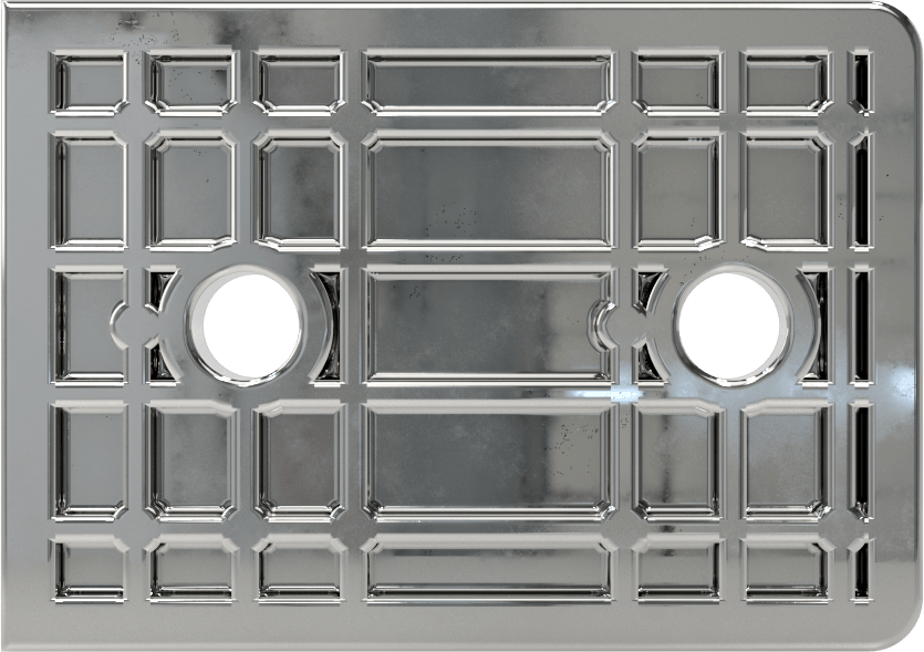 Panel Asma Braketi, 7/8" maksimum kalınlık için, Krom Kaplı Çinko, 2-1/8" x 1-1/2"