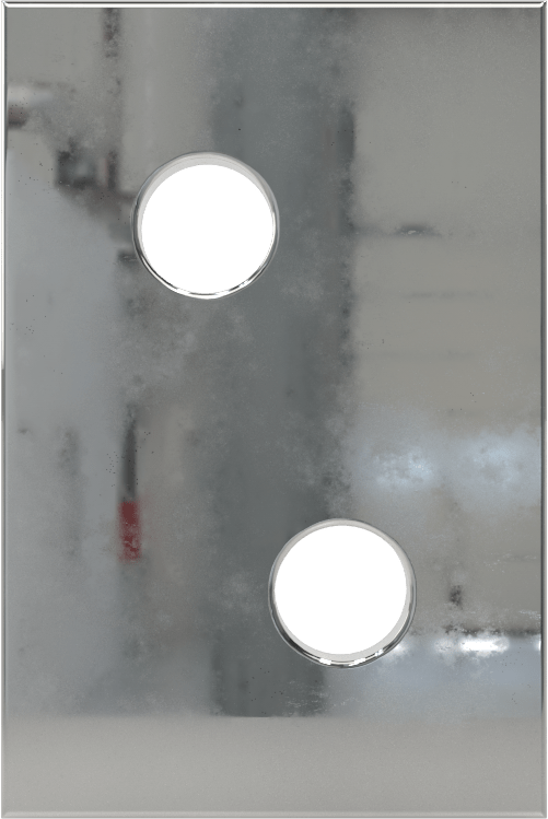 Panel Asma Braketi, 3/4" maksimum kalınlık için, Krom Kaplı Çinko, 1" x 1-1/2"