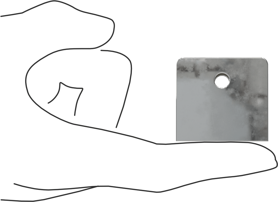 Panel Asma Braketi, 3/4" maksimum kalınlık için, Krom Kaplı Çinko, 1" x 1-1/2"