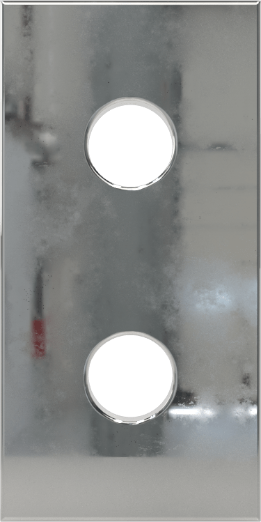 Panel Asma Braketi, 1/2" Maksimum Kalınlık için, Krom Kaplı Çinko, 3/4" x 1-1/2"
