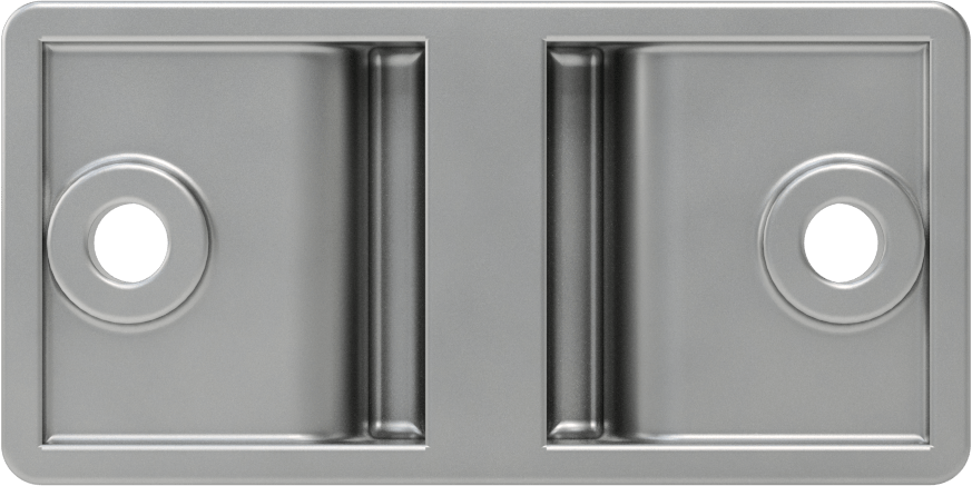 Panel Asma Braketi, 3/4" maksimum kalınlık için, 304 Paslanmaz Çelik, 3" x 1-1/2"