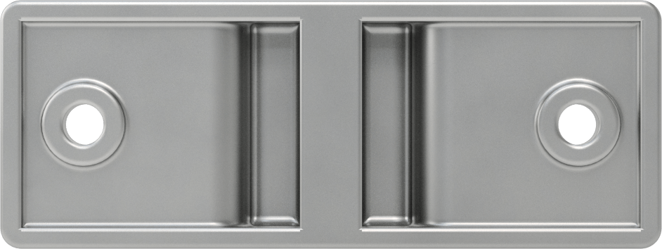 Panel Asma Braketi, 1" Maksimum Kalınlık için, 304 Paslanmaz Çelik, 4" x 1-1/2"