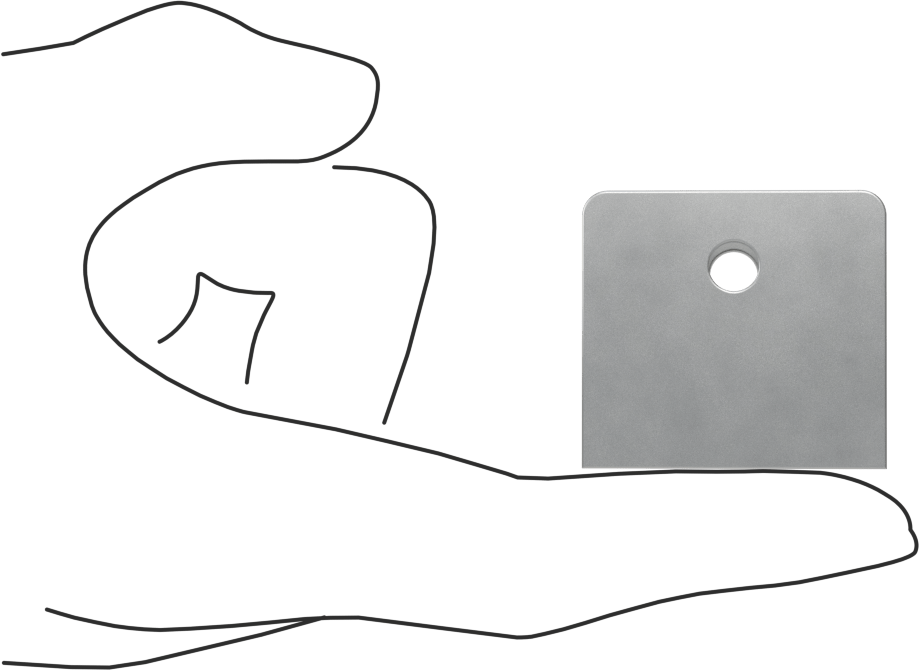 Panel Asma Braketi, 3/4" maksimum kalınlık için, 304 Paslanmaz Çelik, 1" x 1-1/2"