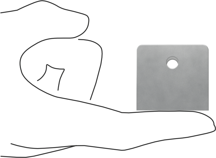 Panel Asma Braketi, 1" Maksimum Kalınlık için, 304 Paslanmaz Çelik, 1-1/4" x 1-1/2"