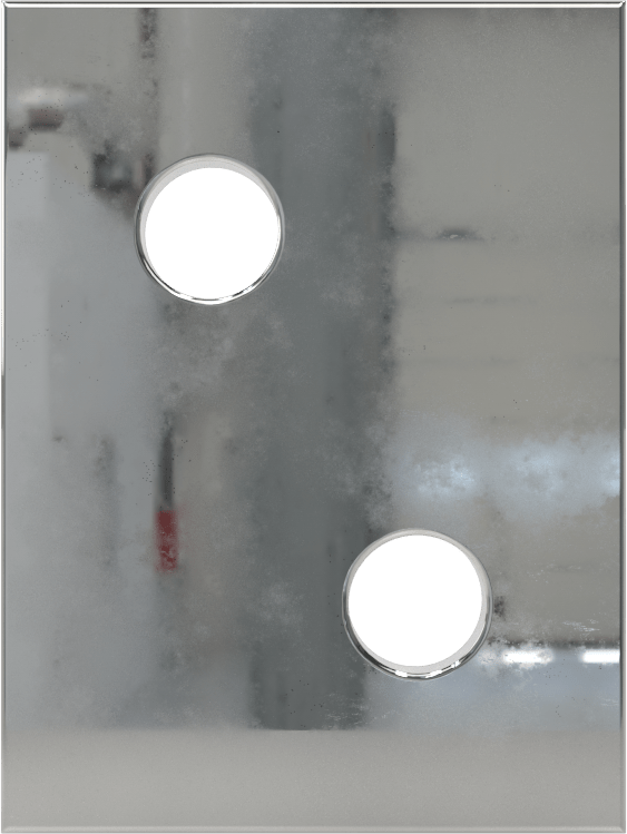 Panel Asma Braketi, 7/8" maksimum kalınlık için, Krom Kaplı Çinko, 1-1/8" x 1-1/2"