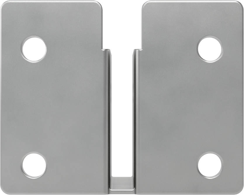 Panel Asma Braketi, 1/4" Maksimum Kalınlık için, 436 Paslanmaz Çelik, 2-1/2" x 2"