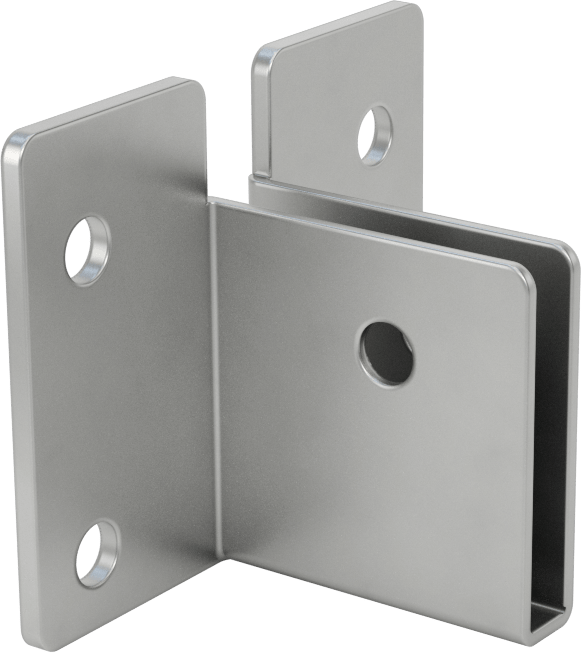 Panel Asma Braketi, 1/4" Maksimum Kalınlık için, 436 Paslanmaz Çelik, 2-1/2" x 2"