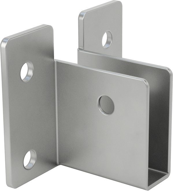 Panel Asma Braketi, 1/2" Maksimum Kalınlık için, 436 Paslanmaz Çelik, 2-1/2" x 2"