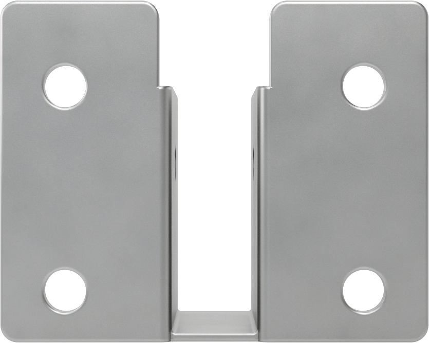 Panel Asma Braketi, 1/2" Maksimum Kalınlık için, 436 Paslanmaz Çelik, 2-1/2" x 2"
