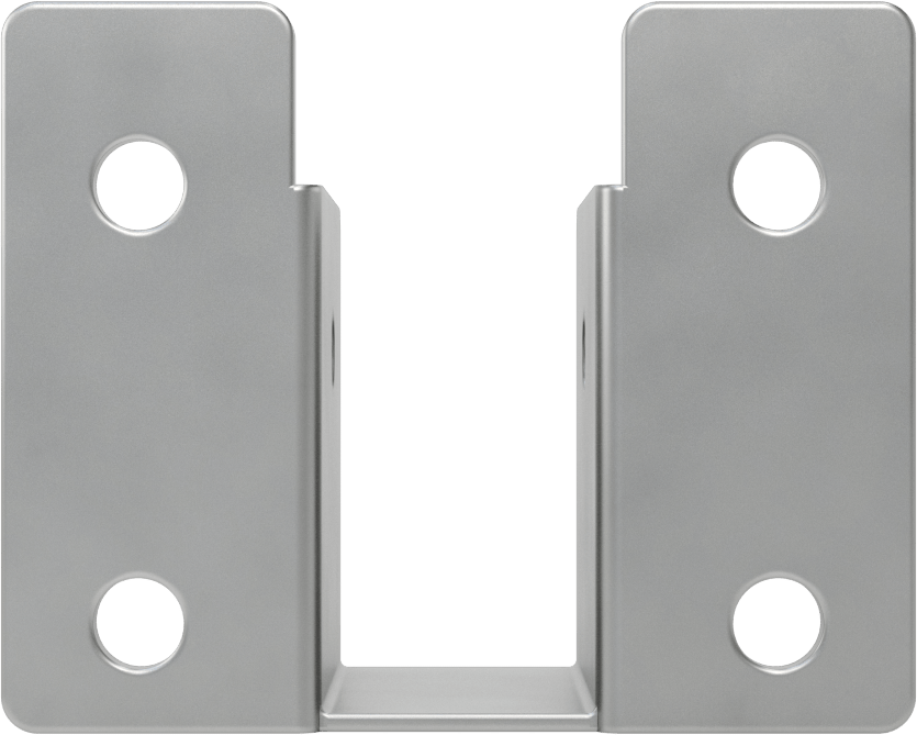 Panel Asma Braketi, 3/4" maksimum kalınlık için, 436 Paslanmaz Çelik, 2-1/2" x 2"