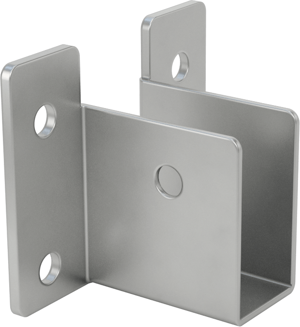 Panel Asma Braketi, 3/4" maksimum kalınlık için, 436 Paslanmaz Çelik, 2-1/2" x 2"