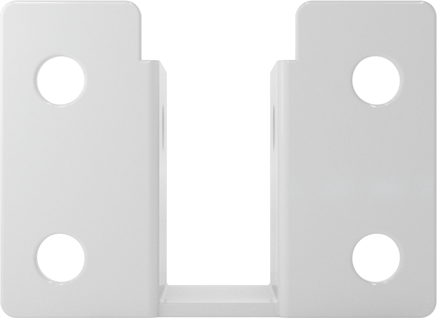 Panel Asma Braketi, 3/4" maksimum kalınlık için, Toz Boyalı Alüminyum, 2-3/4" x 2"