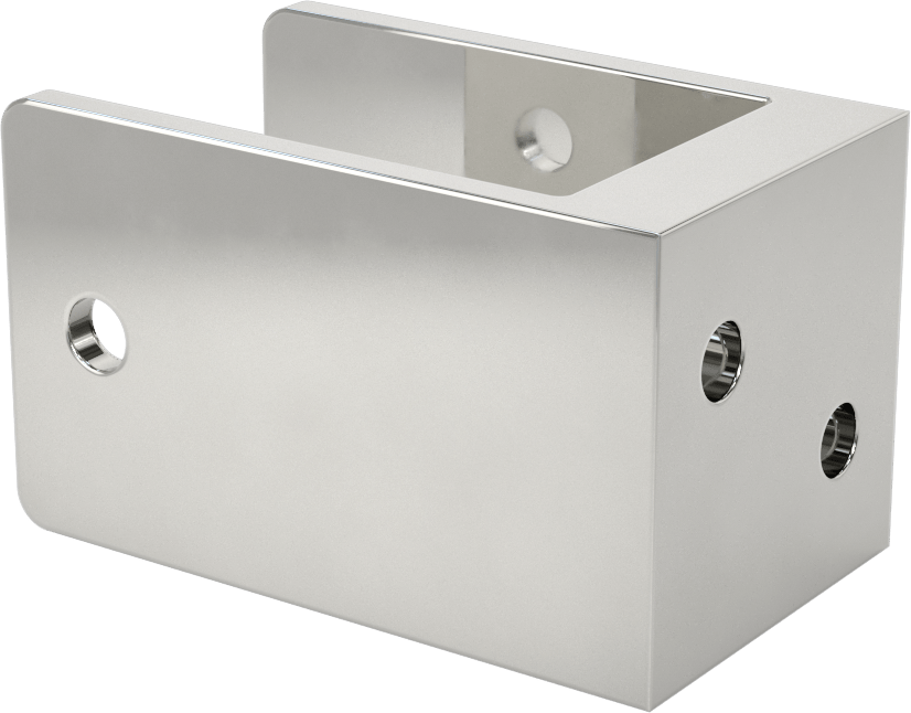 Panel Asma Braketi, 1-1/4" Maksimum Kalınlık için, Krom Kaplı Çinko, 1-1/2" x 1-1/2"