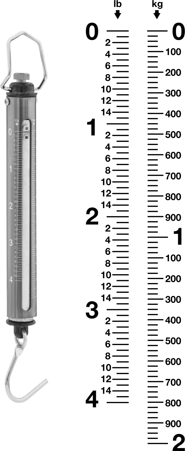 Asma Terazisi, 4 lb. Kapasite, 9-1/4“ Yükseklik x 3/4” Genişlik Toplam