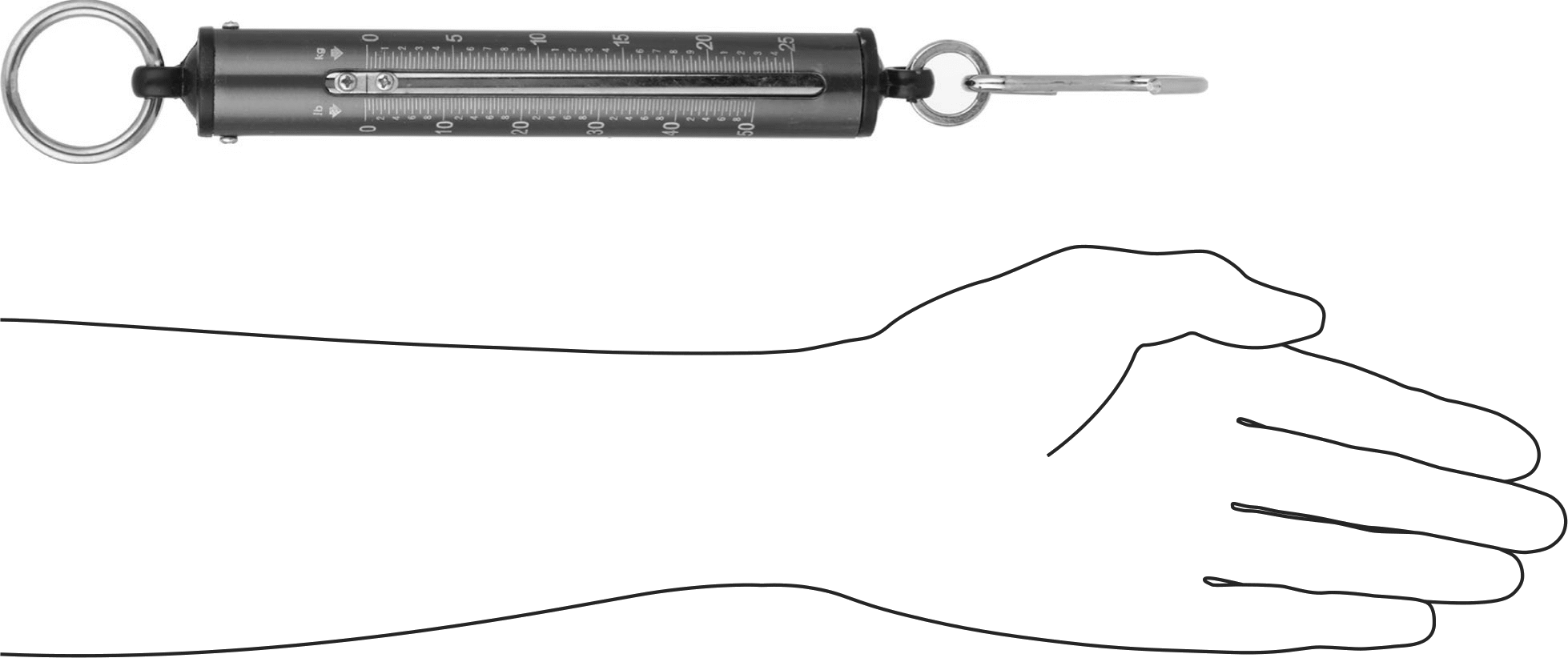 Asma Terazisi, 50 lb. Kapasite, 12-1/2“ Yükseklik x 1-1/4” Genişlik Toplam