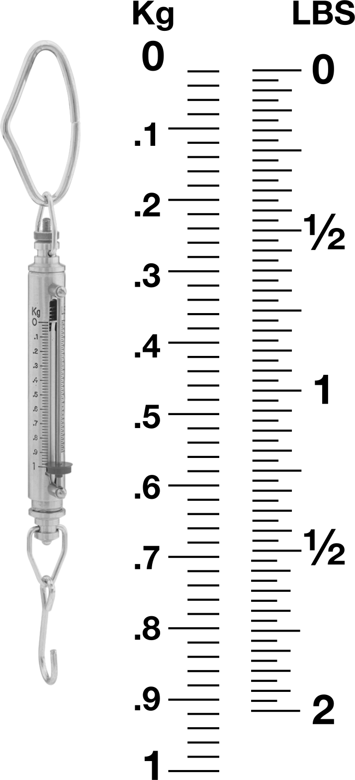 Asma Terazisi, 2 lb. Kapasite, 11“ Yükseklik x 3/4” Genişlik Toplam