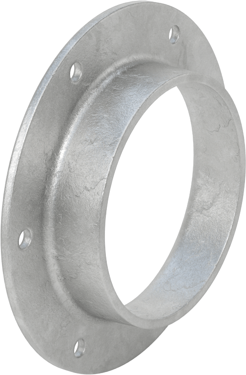 Galvanizli Çelik Kanal Flanşı, Montaj Delikleri ile, Kanal Boyutu 3-1/2, 3-17/32" Dişi İç Çap