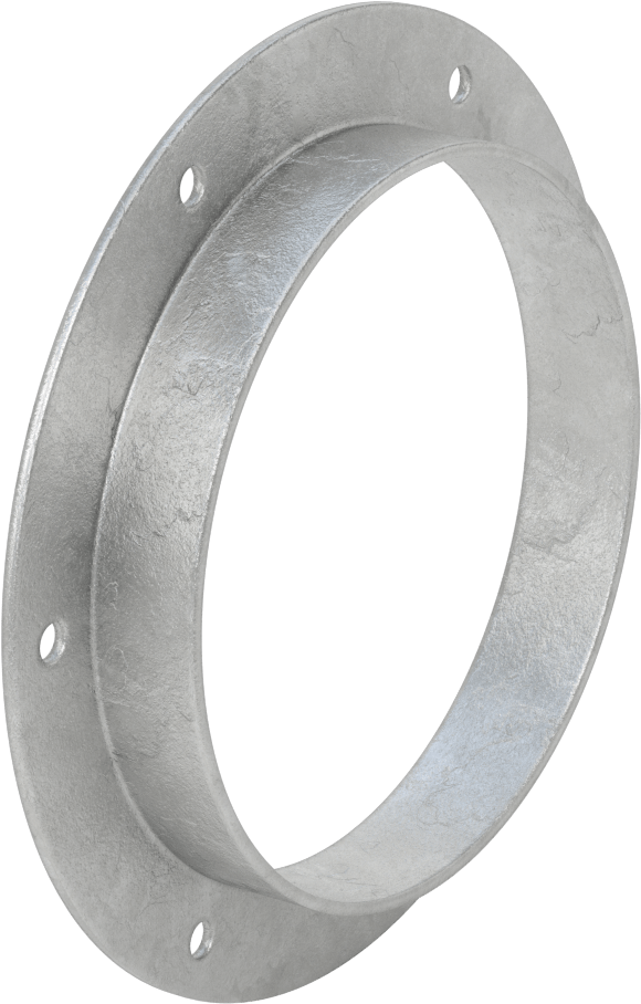 Galvanizli Çelik Kanal Flanşı, Montaj Delikleri ile, Kanal Boyutu 7, 7-1/8" Dişi İç Çap