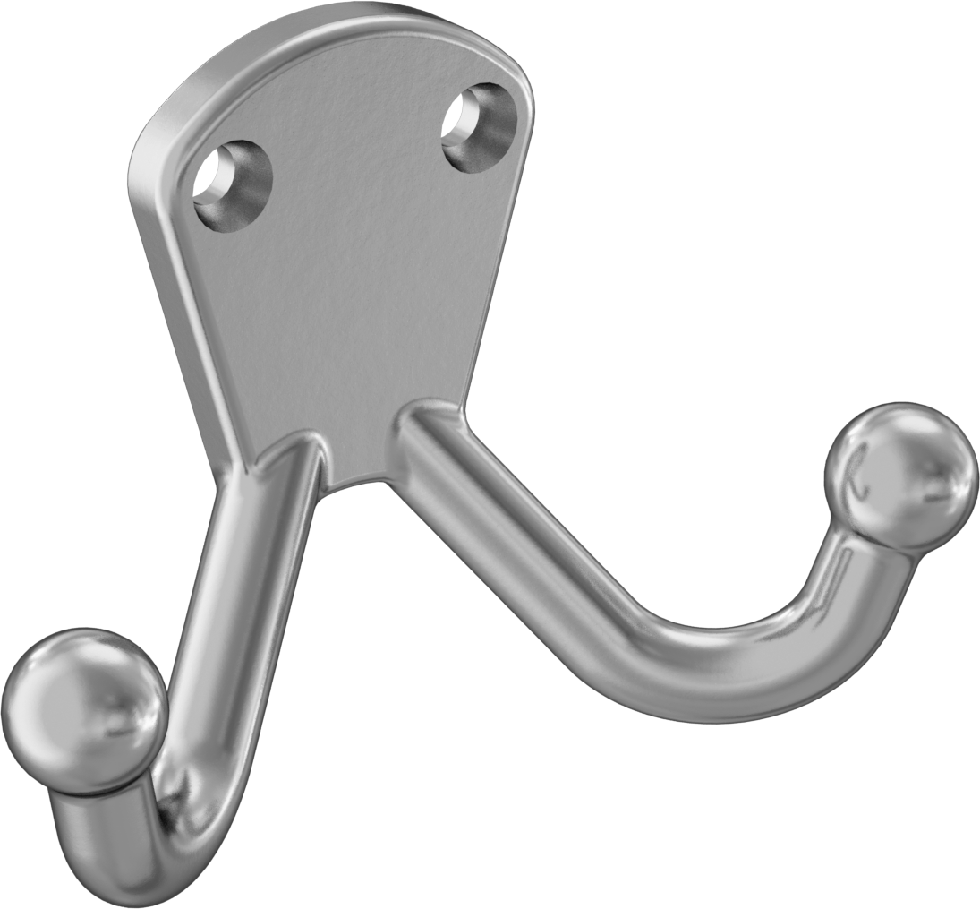 Krom Kaplama Pirinç Kanca, 2-7/8“ Genişlik x 2” Yükseklik x 1" Derinlik