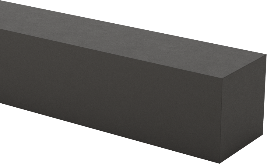 İletken Grafit Çubuk, 1“ Kalınlık x 1” Genişlik, 6 inç Uzunluk