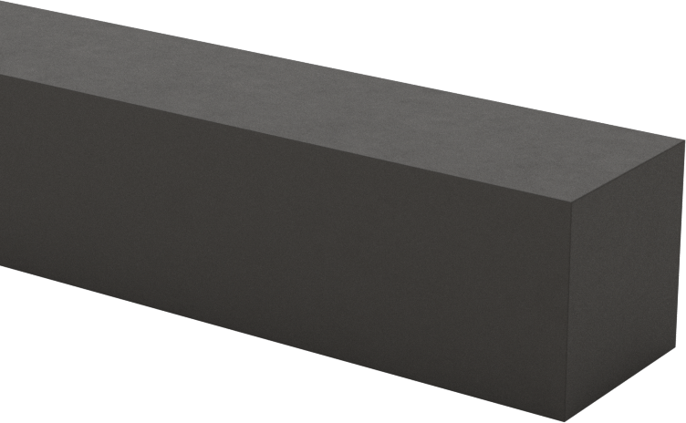İletken Grafit Çubuk, 1/2“ Kalınlık x 1/2” Genişlik, 12" Uzunluk