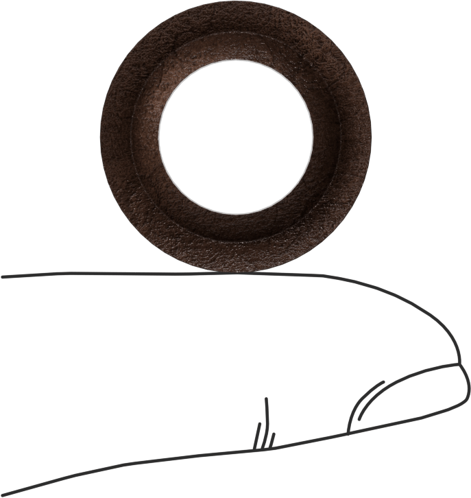 Deri İstiflenebilir V-Halka Conta, Yüksek Basınç, 1/2" ID x 7/8" OD