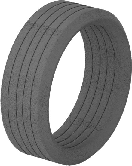 Five V-Rings Stacked