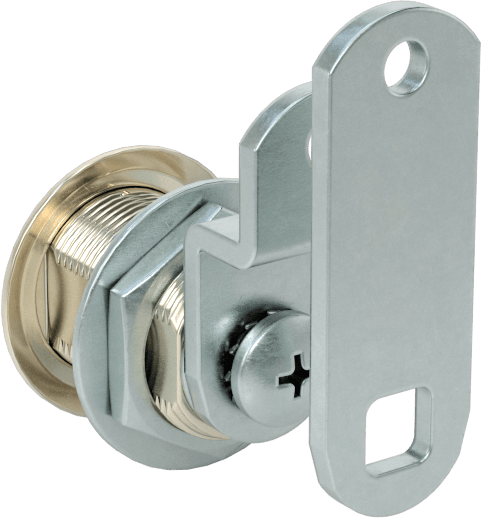 Çinko Anahtarlı Kam Kilidi, Nikel Kaplı, Anahtar #C267A, 5/8" Maksimum Kalınlık için, Saat Yönünde