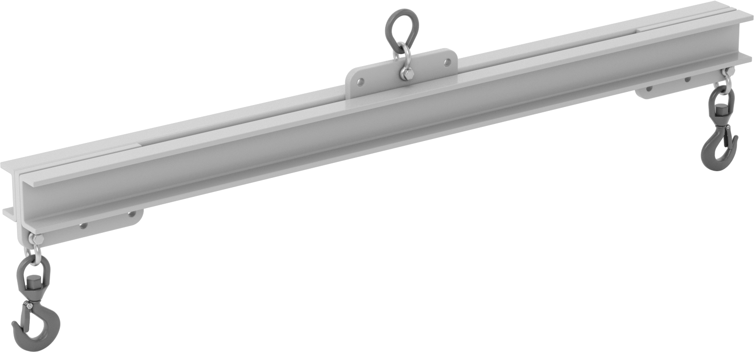 Fiberglas Kaldırma Kirişi, Kilitleme Kancalı, 1000 lbs. Kapasite, 36“-48” Açıklık