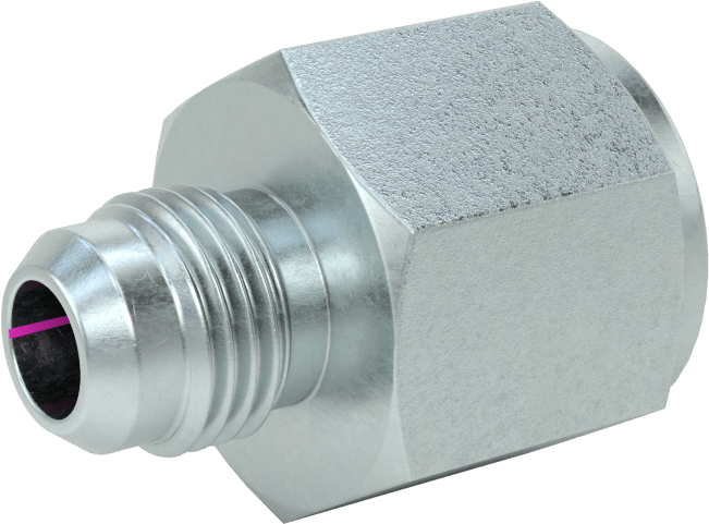 Çelik Boru için 30 Derece Genişletilmiş Bağlantı Parçası, Adaptör, 1/2" Boru Dış Çapı için, 30 Derece Dişi x 37 Derece Erkek