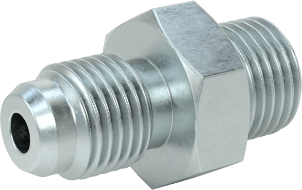 Çelik Boru için 30 Derece Genişletilmiş Bağlantı Parçası, Erkek Adaptör, 3/8“ Boru Dış Çapı x 9/16”-18 Boru